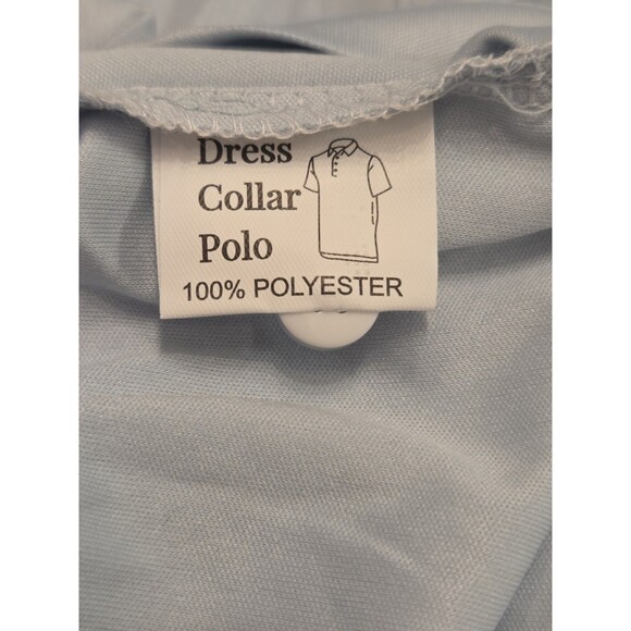 NWOT Collars & Co Men’s XL English Spread Collar Polo Shirt – Light Blue Solid - Picture 5 of 7